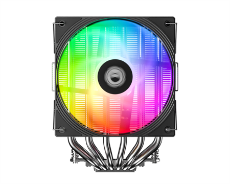 Фото ID-COOLING FROZN A620 PRO SE ARGB LGA1700/1200/115X/AM5/AM4 (8шт/кор, TDP 260W, PWM, черный, 6 тепл.трубок + медная база, DUAL ARGB FAN 120mm) RET