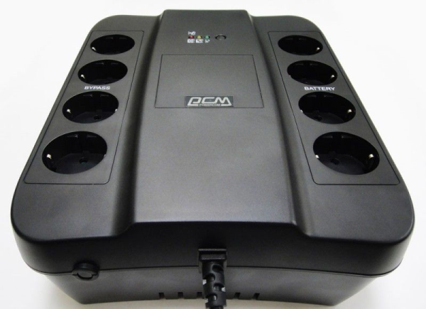 Powercom Back-UPS SPIDER, Line-Interactive, 850VA/510W, Tower, 8xSchuko outlets (4 surge & 4 batt), USB (688276)