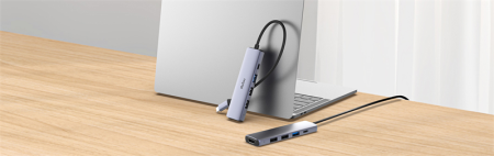 Фото Netac Hub WF13, Type-C to USB3.0+USB2.0*2+100W PD+HDMI (repl. NT08WF13-30GR)