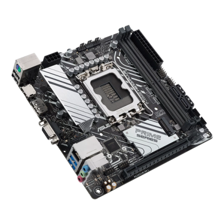 Фото ASUS PRIME H610I-PLUS-CSM, LGA1700, B610, 2*DDR5, 4*SATA, 1*M.2, 2*USB 3.2, 2*USB 2.0, 1*PCIx16, HDMI+DP+VGA, mITX; 90MB1GB0-M0EAYC