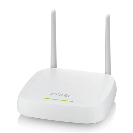 Фото Точка доступа Zyxel NebulaFlex NWA30BE, Wi-Fi 7 (BE5100), MU-MIMO 2x2+2x2, внешние несъемные антенны, 1xLAN 2.5GE, без поддержки 802.1x и Captive portal, питание только DC (БП в комплекте)