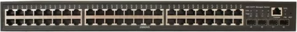 OSNOVO SW-48G4X-2L Управляемый L3 PoE коммутатор на 48xGE RJ-45 + 4х10G SFP+ порта. Порты: 4 x GE (10/100/1000 Base-T) с PoE (до 90W, A+B) + 44 x GE (10/100/1000 Base-T) с поддержкой PoE (IEEE 802.3af