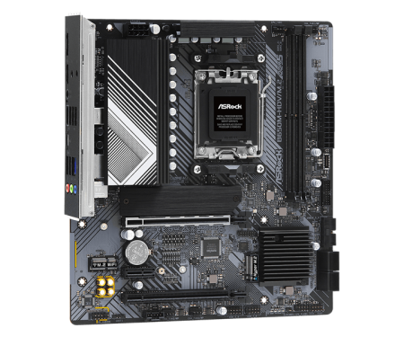 Фото ASROCK B650M-HDV/M.2, AM5, B650, 2*DDR5, 4*SATA, 2*M.2, 2*USB 3.2, 4*USB 2.0, Type-C, 2*PCIx16, 1*PCIx1, 1*M.2 (Key E), HDMI+DP, mATX