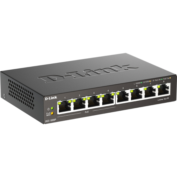 Фото D-Link DGS-1008P/F1A