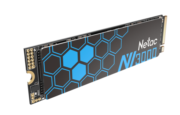 Фото Netac SSD NV3000 1TB PCIe 3 x4 M.2 2280 NVMe 3D NAND, R/W up to 3100/2100MB/s, IOPS(R4K) 220K/160K, TBW 600TB, with heat sink, 5y wty