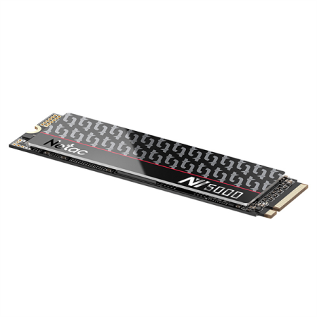 Фото Netac SSD NV5000-T 500GB PCIe 4 x4 M.2 2280 NVMe 3D NAND, R/W up to 4800/2700MB/s, IOPS(R4K) 200K/440K, TBW 320TB, with heat spreader, 5y wty