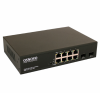 OSNOVO SW-80802(150W) PoE коммутатор Gigabit Ethernet на 8 RJ45 + 2 SFP порта. Порты: 1 x GE (10/100/1000Base-T) с PoE (до 60W, A+B) + 7 x GE (10/100/1000Base-T) с PoE (до 30W), 2 x GE SFP (1000 Base-