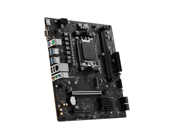 Фото MSI PRO B650M-B,B650,AM5,2DDR5,1PCI-Ex16,1PCI-Ex1,1M.2,4SATA3,6USB3.2 Gen1,6USB2.0,HD Audio