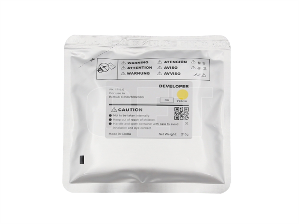 Девелопер для KONICA MINOLTA Bizhub C250i/300i/360i (CET) Yellow, 210г, 1000000 стр., CET171032