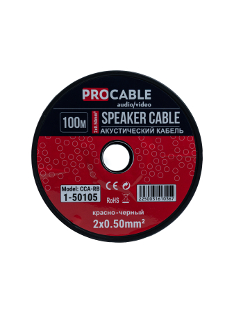 Фото Акустический кабель 2х0.5 мм² красно-черный