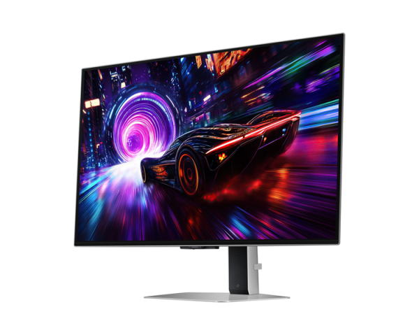 Фото Samsung 32" Odyssey OLED G8 G81SF S32FG812SI OLED 16:9 3840x2160x240Hz 0,03ms 260cd 1М:1 1,07 млрд 178/178 DP; HDMI; USB3.2 Gen1 x2 Tilt Swiv HAS Pivot БП внешн VESA Silver