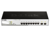 Фото D-Link Управляемый L2 PoE-коммутатор, 8x1000Base-T PoE, 2x1000Base-X SFP, PoE-бюджет 65 Вт, защита от статического электричества до 6 кВ, CLI