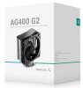 Фото DEEPCOOL AG400 G2 LGA1851/1700/AM5/AM4 (18шт/кор, TDP 220W, PWM, Fan 120mm, 4 тепл. трубки, черный) RET (R-AG400-BKNPMG2-G)