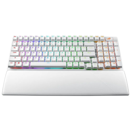 Фото ASUS X901 ROG STRIX SCOPE II 96 WIRELESS, 2.4 GHz RF, Bluetooth, 96%, PBT, RGB, White