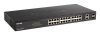 Фото D-Link Настраиваемый L2 PoE-коммутатор, 24х1000Base-T PoE, 2xCombo 1000Base-T/SFP, PoE-бюджет 370 Вт