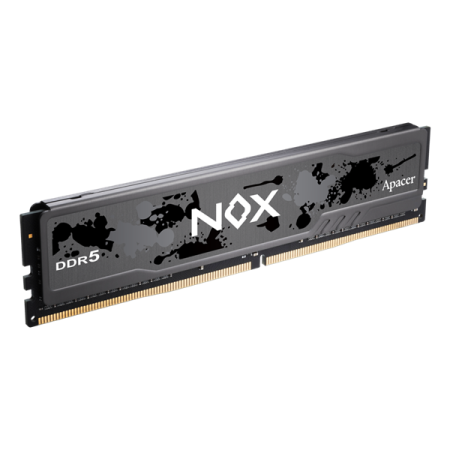 Фото Apacer DDR5 16GB 5600MHz DIMM NOX Black Gaming Memory (PC5-44800) CL40 1.25V (Retail) 2048*8 Heat Sink (Retail) 3 years (AH5U16G56C522MBAA-1)