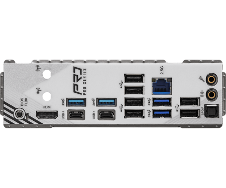 Фото ASROCK X870 PRO RS, AM5, X870, 4*DDR5, 4*SATA, 3*M.2, 6*USB 2.0, 4*USB 3.2, Type-C, 2*PCIx16, 1*M.2 (Key E), HDMI, ATX