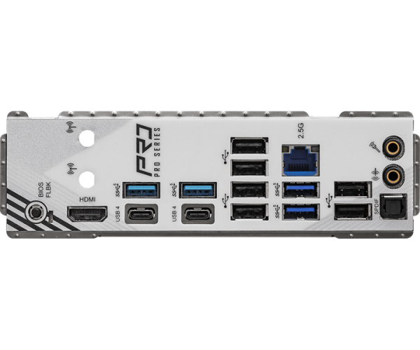 Фото ASROCK X870 PRO RS, AM5, X870, 4*DDR5, 4*SATA, 3*M.2, 6*USB 2.0, 4*USB 3.2, Type-C, 2*PCIx16, 1*M.2 (Key E), HDMI, ATX