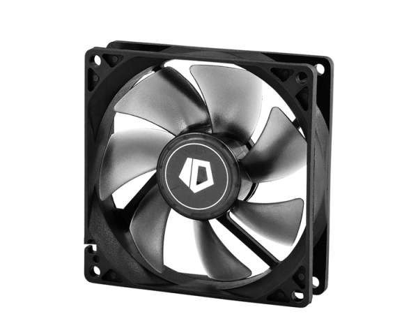 Фото ID-COOLING NO-9225-SD 92x92x25мм (156шт./кор, 3pin, черный, 1500об/мин) BOX