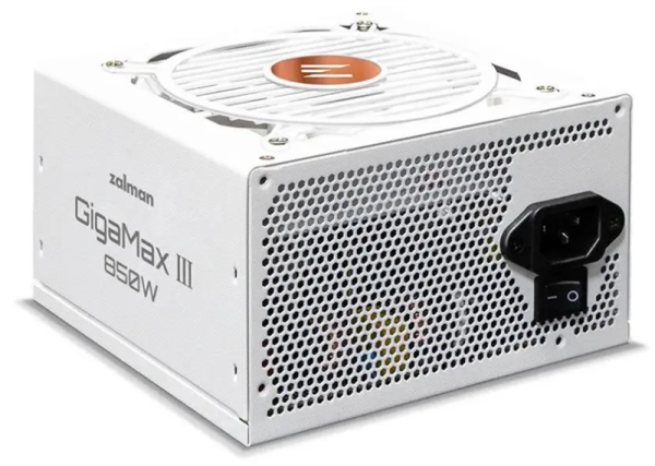 Zalman ZM850-GV3 WH, 850W, ATX12V v3.0, Gen 5.0, APFC, 12cm Fan, 80+ Bronze, Retail