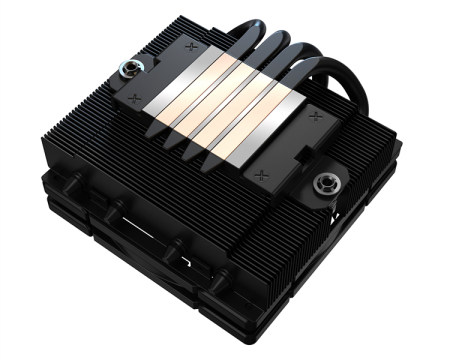 Фото ID-COOLING IS-40-XT BLACK LGA1700/1200/115X/AM5/AM4 низкопрофильный высота 47mm (24шт/кор, TDP 95W, PWM, 4 тепл.трубки прямого контакта, FAN 92mm, черный) BOX