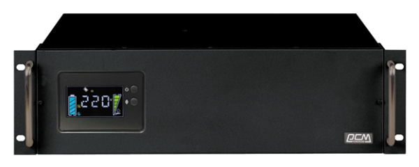Powercom King Pro RM, Line-Interactive, 3000VA/2400W, Rack mount 3U, 8*IEC320-C13 (8 batt), Serial+USB, SmartSlot, LCD, black (1152615)