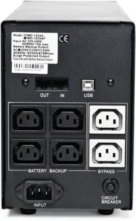 Фото Powercom Back-UPS IMPERIAL, Line-Interactive, 3000VA/1800W, Tower, 6*IEC320-C13 (6 batt), LCD, USB (747929)