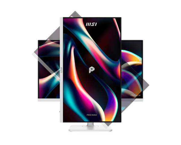 Фото MSI PRO MAX 241PHW E14 23,8" 16:9 FHD(1920x1080) IPS Flat,4ms(GTG),1500:1,100M:1,300nit,HDMI,DP,2xUSB Type-A,USB Type-B,USB Type-C,Speaker,Tilt,Swivel,Height,Pivot,144Hz,White,1y w-ty