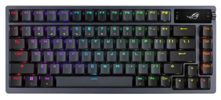 Фото ASUS M701 ROG AZOTH, Wired, 2,4Hz, Bluetooth 5.1, 75%, PBT, RGB, Black