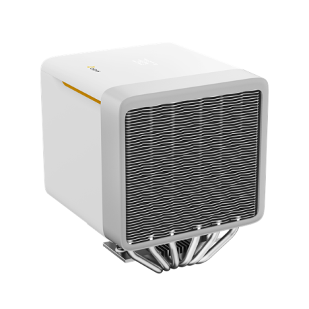 Фото Ocypus Delta A62 EX WH Digital, 2x120mm ARGB FAN, Top Display Panel, 6 HEAT PIPES, 4-PIN PWM, 600-1800 RPM, 31DBA, HYDRO BEARING, LGA115X/1200/1700/18XX, AM4/AM5