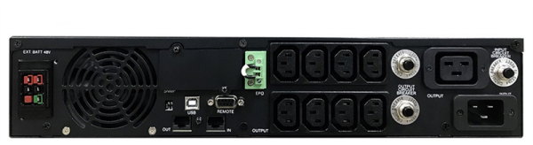 Фото Powercom Smart-UPS SMART RT, Line-Interactive, 2000VA/1800W, Rack/Tower, 8*IEC320-C13+C19 (9 batt), Serial+USB, SNMP Slot, подкл. доп. Батарей (1157682)