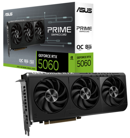 Фото ASUS PRIME-RTX5060-O8G//RTX5060 HDMI DP*3 8G D7; 90YV0N10-M0NA00