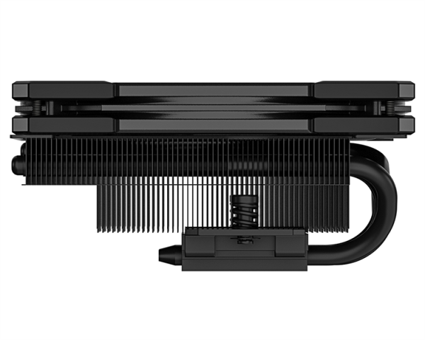 Фото ID-COOLING IS-55 BLACK LGA1700/1200/115X/AM5/AM4 низкопрофильный высота 55mm (18шт/кор, TDP 125W, PWM, 5 тепл.трубок + медная база, FAN 120mm, черный) BOX