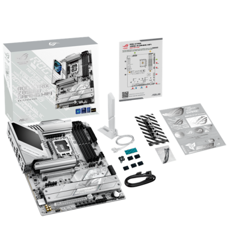 Фото ASUS ROG STRIX Z890-A GAMING WIFI, LGA1851, Z890, 4*DDR5, 4*SATA, 5*M.2, 7*USB 3.2, Type-C, 2*PCIx16, 2*Thunderbolt™ 4, HDMI+DP, ATX; 90MB1I90-M0EAY0