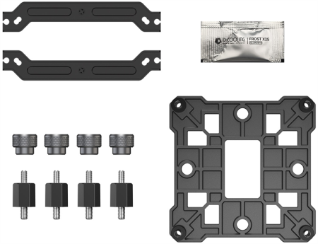 Фото ID-COOLING SE-904-XT BLACK LGA1851/1700/1200/115X/AM5/AM4 (16шт/кор, TDP 180W, PWM, 4 тепл.трубки прямого контакта, FAN 100mm) RET