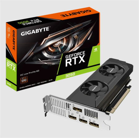 Фото Видеокарта GIGABYTE RTX3050 OC Low Profile 6GB//RTX3050, HDMI*2, DP*2, 6G,D6