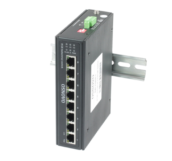 OSNOVO SW-70800-I Промышленный коммутатор Gigabit Ethernet на 8GE RJ45 портов. Порты: 8 x GE (10/100/1000Base-T). Встроенная грозозащита 6кВ. Питание: 3 x входа DC12-57V(6W). БП в комплект НЕ входит.