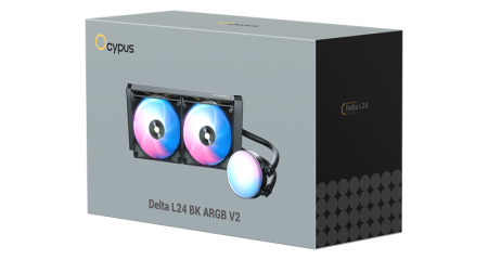 Фото Ocypus Delta L24 BK ARGB V2, 240mm, ARGB Pump,2x120mm ARGB fans, LGA115X/1200/1700/18XX, AM4/AM5