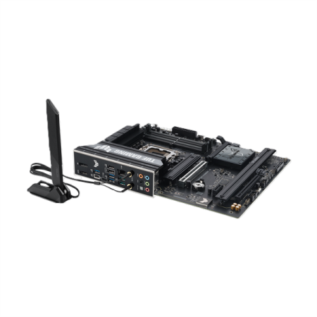 Фото ASUS TUF GAMING B860-PLUS WIFI, LGA1851, B860, 4*DDR5, 4*SATA, 3*M.2, 5*USB 3.2, 2*USB 2.0, Type-C, 2*PCIx16, 1*PCIx1, DP+HDMI, ATX; 90MB1JL0-M0EAY0