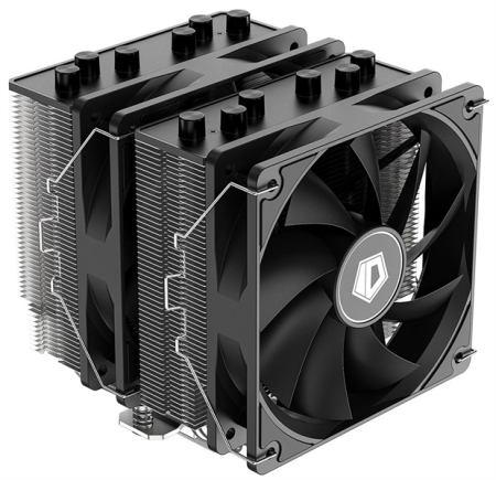 Фото ID-COOLING SE-206-XT LGA1700/1200/115X/AM5/AM4 (8шт/кор, TDP 250W, PWM, черный, 6 тепл.трубок + медная база, 2 x FAN 120mm) RET