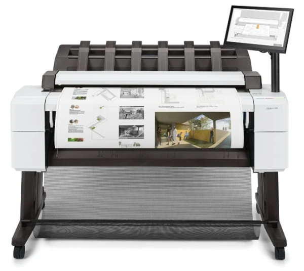 Фото HP DesignJet T2600 PS MFP (p/s/c, 36",2400x1200dpi, 3 A1ppm, 128GB, HDD 500GB, rollfeed, autocutter,output tray, stand, Scanner 36",600dpi, 15,6" touch display, extUSB, GigEth, repl. L2Y25A)