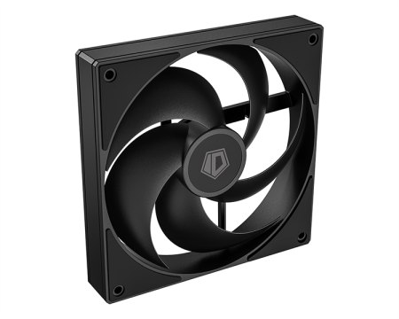 Фото ID-COOLING AS-140-K 140x140x25мм (60шт./кор, PWM, резиновые углы, черный, 300-1800об/мин, супертихий) BOX