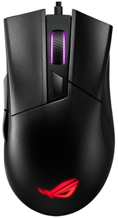 Фото ASUS ROG GLADIUS II CORE, 92,5g, Wired, 6,2K DPI Sensor, 6 Programmable Buttons, Black