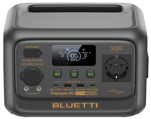 Фото Bluetti Premium 30 V2 Portable Power Station, 600W/320Wh, LiFePO4, 4,28kg