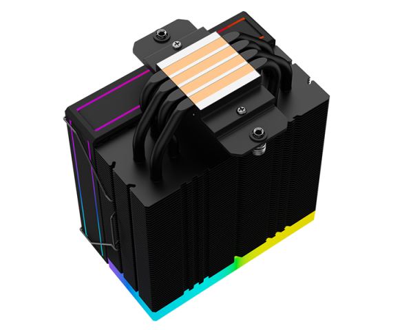 Фото ID-COOLING FROZN A410 ARGB LGA1700/1200/115X/AM5/AM4 (10шт/кор, TDP 220W, PWM, 4 тепл.трубки прямого контакта, ARGB FAN 120mm, черный) RET