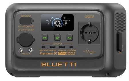 Фото Bluetti Premium 30 V2 Portable Power Station, 600W/320Wh, LiFePO4, 4,28kg