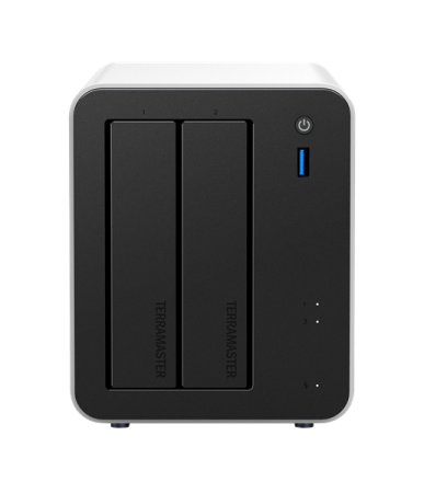 Фото TerraMaster F2-425 Plus tower NAS QC 3,4Ghz/8Gb(32)/TRAID,RAID0,1,10,5,6/up to 2 HDD SATA(3,5'/2,5')/3xM.2 2280 NVMe/3xUSB 10Gb(Type A) 1xUSB 10Gb(Type-C)/HDMI/2x5GbE RJ-45/1xPS/1YW(repl. F2-424)