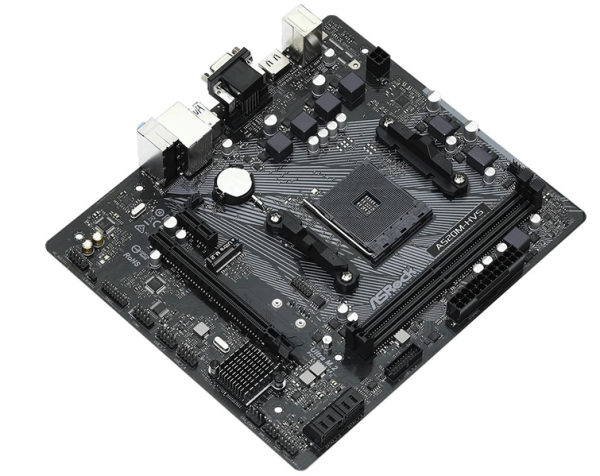 Фото ASROCK A520M-HVS, AM4, A520, 2*DDR4, 4*SATA, 1*M.2, 4*USB 3.2, 2*USB 2.0, 1*PCIx16, 1*PCIx1, D-Sub+HDMI, mATX