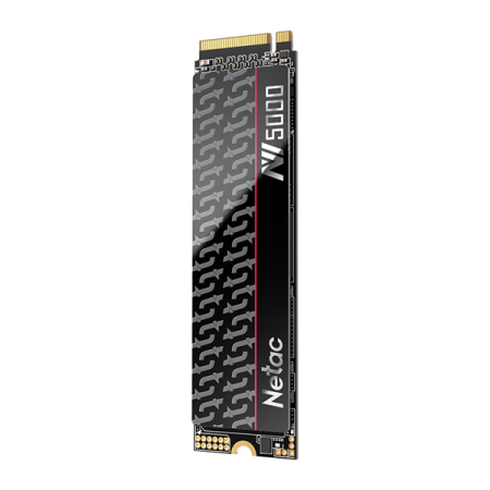 Фото Netac SSD NV5000-T 500GB PCIe 4 x4 M.2 2280 NVMe 3D NAND, R/W up to 4800/2700MB/s, IOPS(R4K) 200K/440K, TBW 320TB, with heat spreader, 5y wty