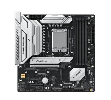 Фото MAXSUN MS-Terminator B860M, LGA1851, B860, 4*DDR5, 4*SATA3, 3*M.2, USB 3.2, USB 2.0, Type-C, 1*PCIEx16, 1*PCIex4, 1*PCIex1, HDMI+DP, mATX